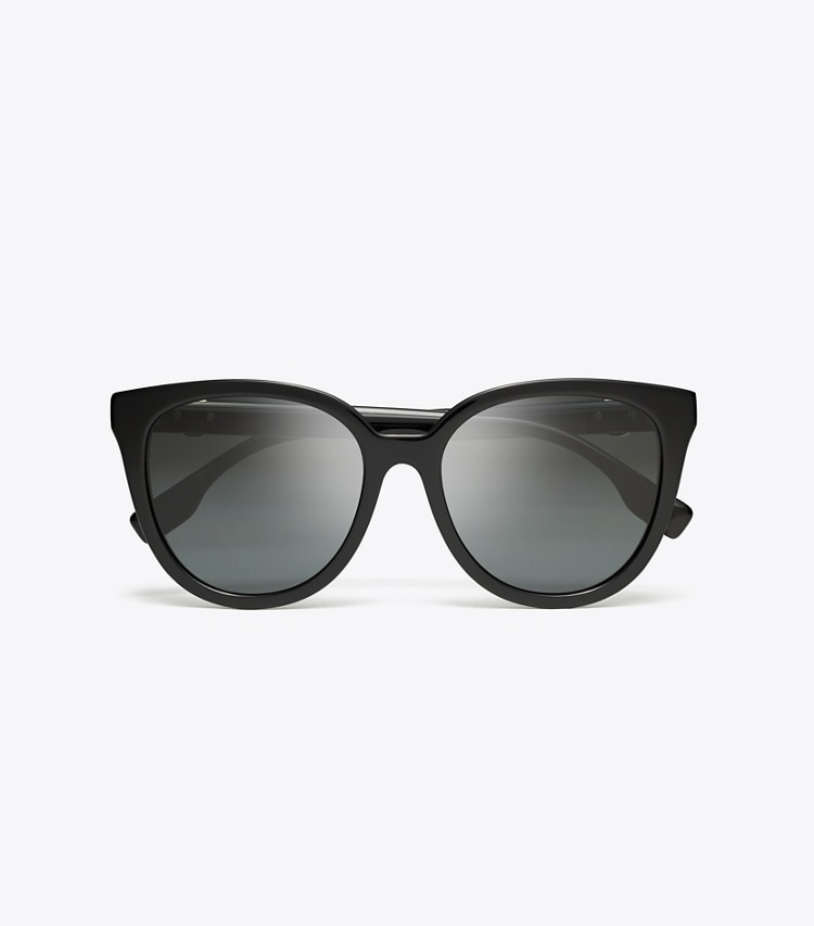 Tory Burch designer サングラス＆アイウェア ミラー パントスサングラス in BLACK/DARK GREY オーバーヘッド
