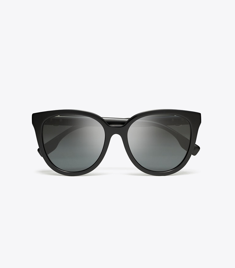 Tory Burch designer サングラス＆アイウェア ミラー パントスサングラス in BLACK/DARK GREY front