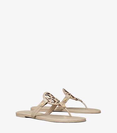 Tory Burch designer sandals Miller Sandal in OYSTER angle