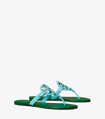 Green tory burch miller sandals hotsell