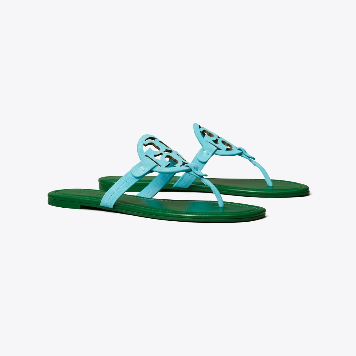 Green tory shop burch miller sandals