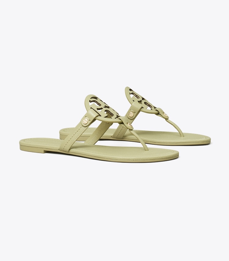 Tory Burch designer sandals Miller Sandal in OLIVE SPRIG angle