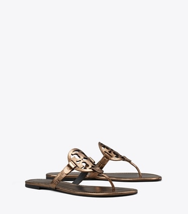 Tory Burch designer サンダル ミラー サンダル in COPPER FREEZE angle