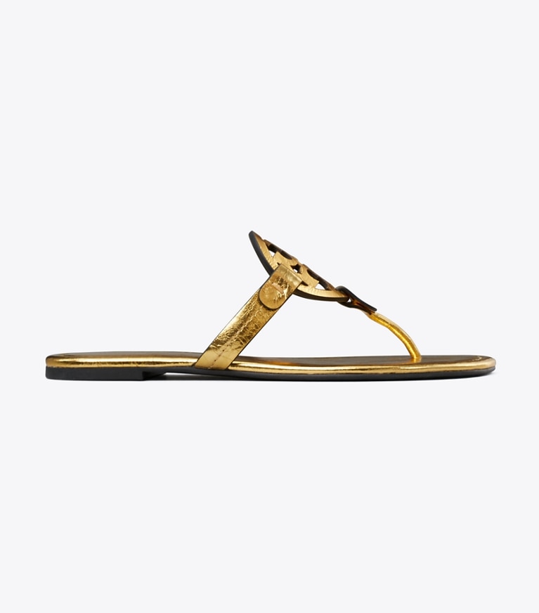 Tory Burch designer sandals Miller Sandal in GOLD LEAF side