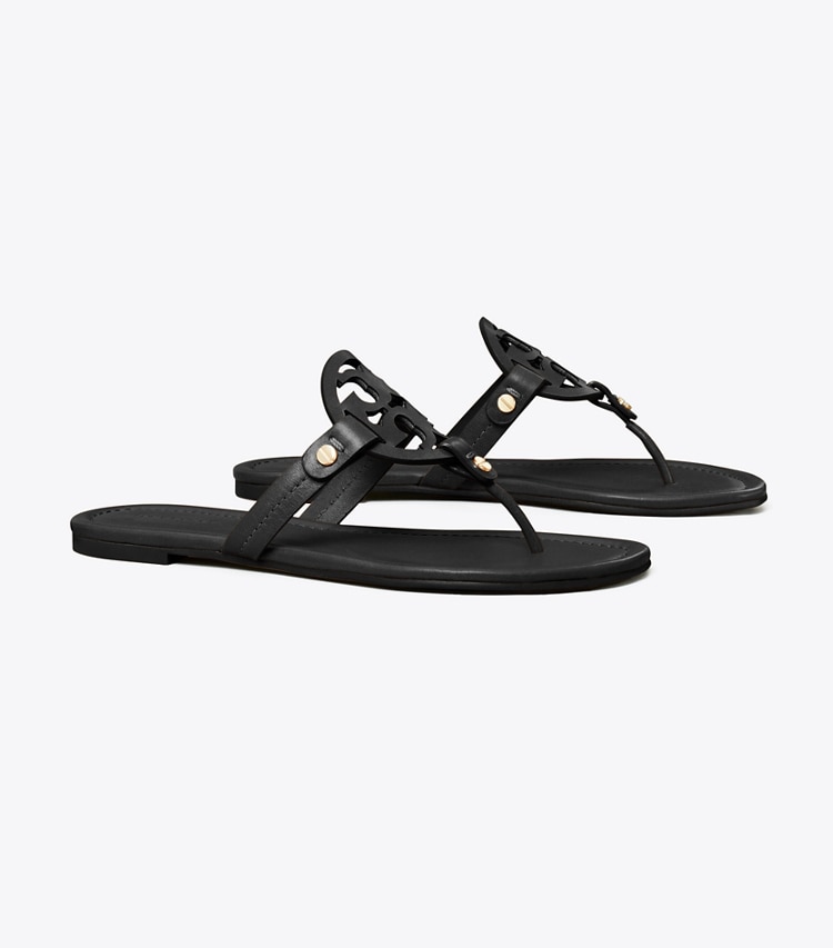 Tory Burch designer sandalen Miller Sandale, Leder in Perfect Black angle