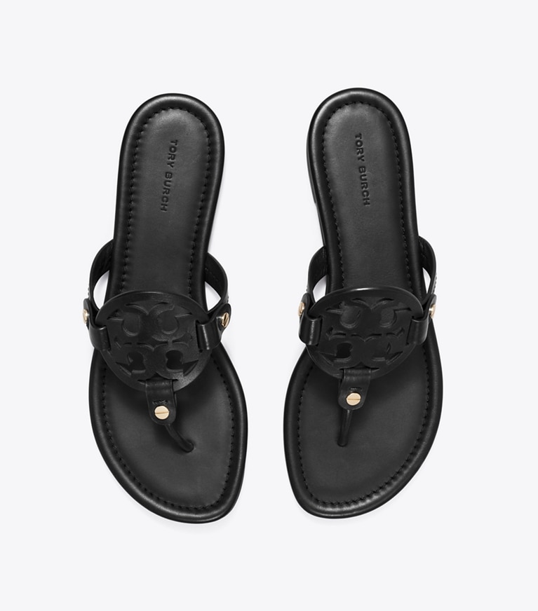 Tory Burch designer sandalen Miller Sandale, Leder in Perfect Black angle