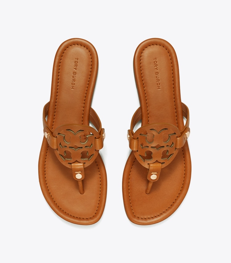 Tory Burch designer sandalen Miller Sandale, Leder in Vintage Vachetta von oben