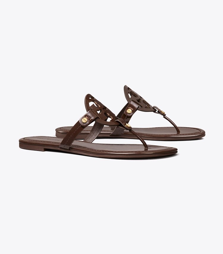Tory Burch designer sandalen Miller Sandale aus Lackleder in Coconut angle