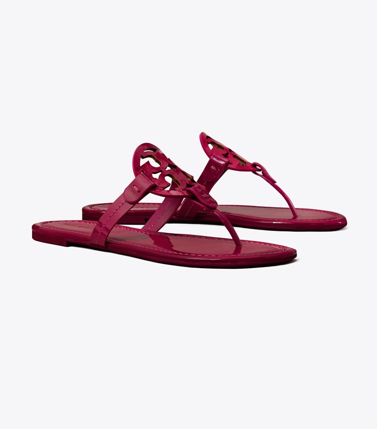 Tory Burch designer sandalen Miller Sandale aus Lackleder in FUCHSIA SPARK angle