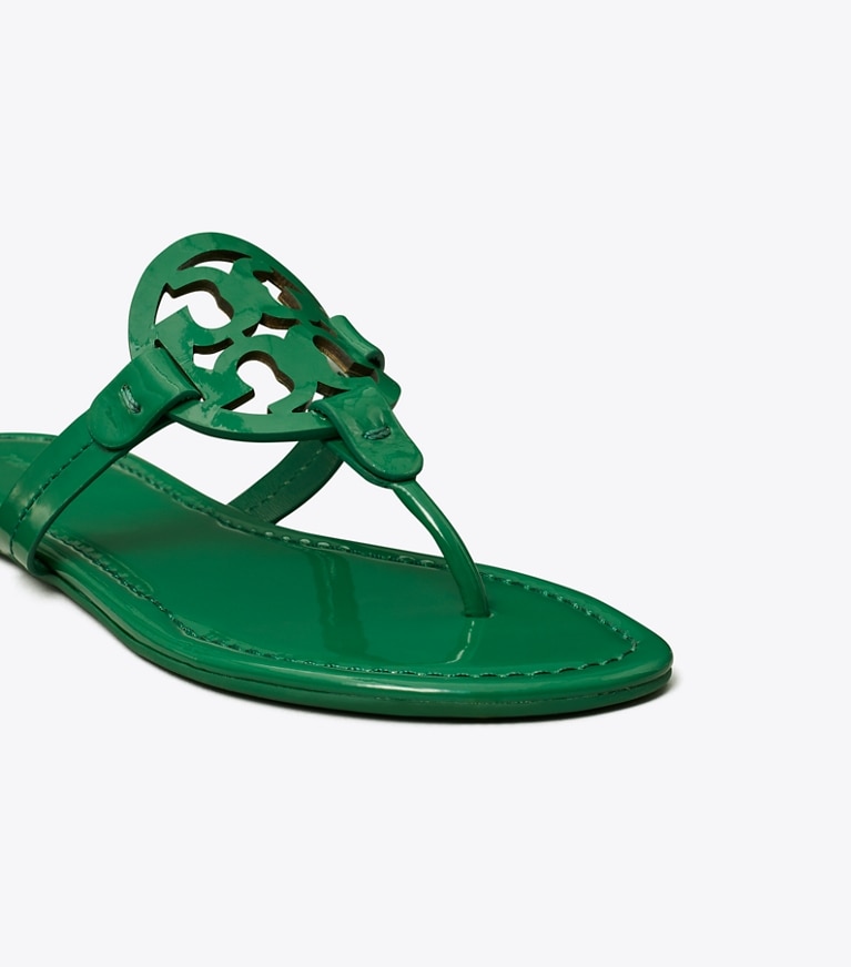 Tory Burch designer sandalen Miller Sandale aus Lackleder in GRASS detail