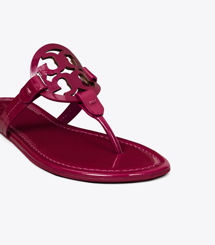 Tory Burch designer sandalen Miller Sandale aus Lackleder in FUCHSIA SPARK detail