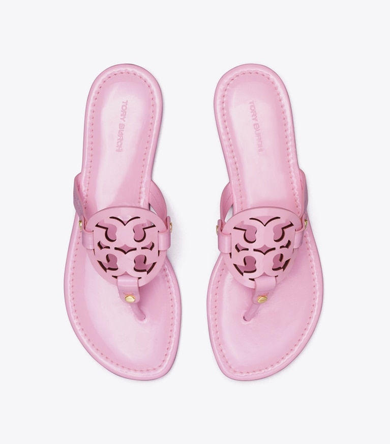 Tory Burch designer sandalen Miller Sandale aus Lackleder in Petunia angle