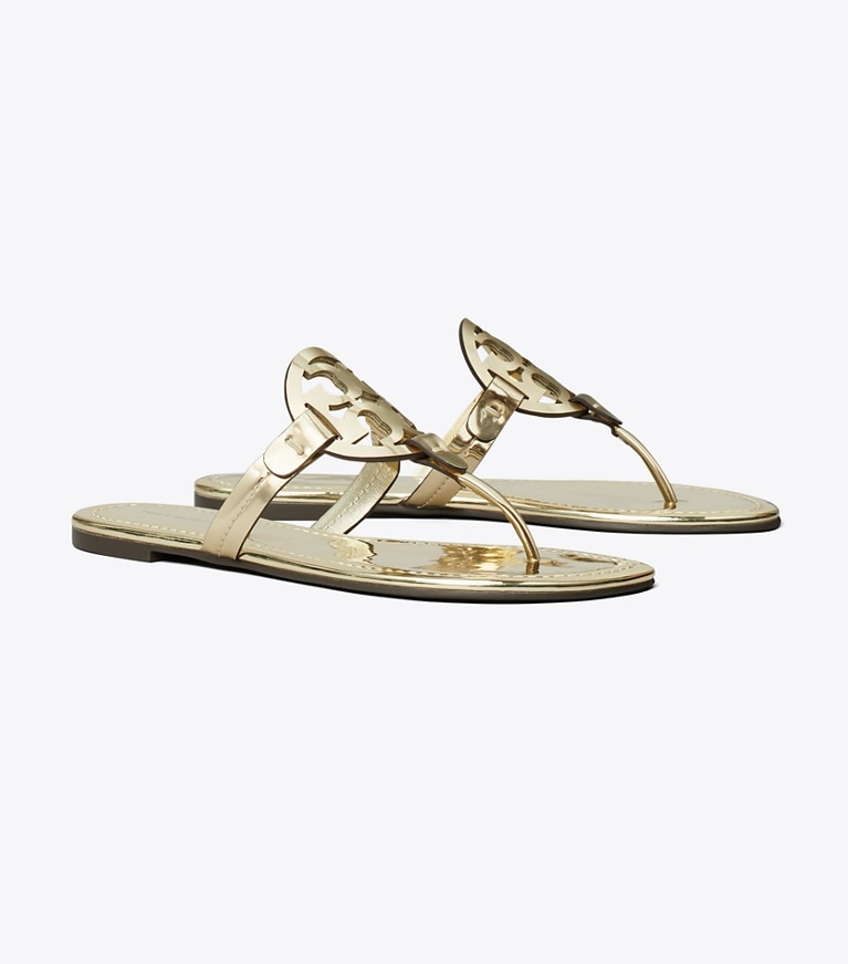 Tory Burch designer sandalen Miller Sandale in Metallic in GOLD angle