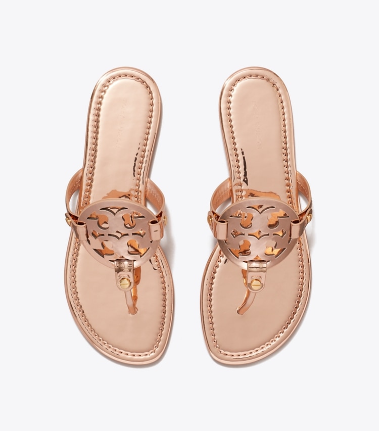 Tory Burch designer sandalen Miller Sandale in Metallic in ROSE GOLD von oben