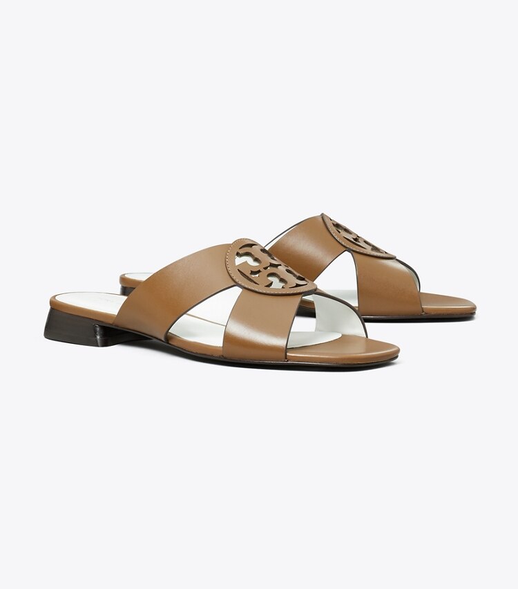 Tory Burch designer sandalen Miller Sandale mit überkreuzten Riemen in ALMOND OATS angle