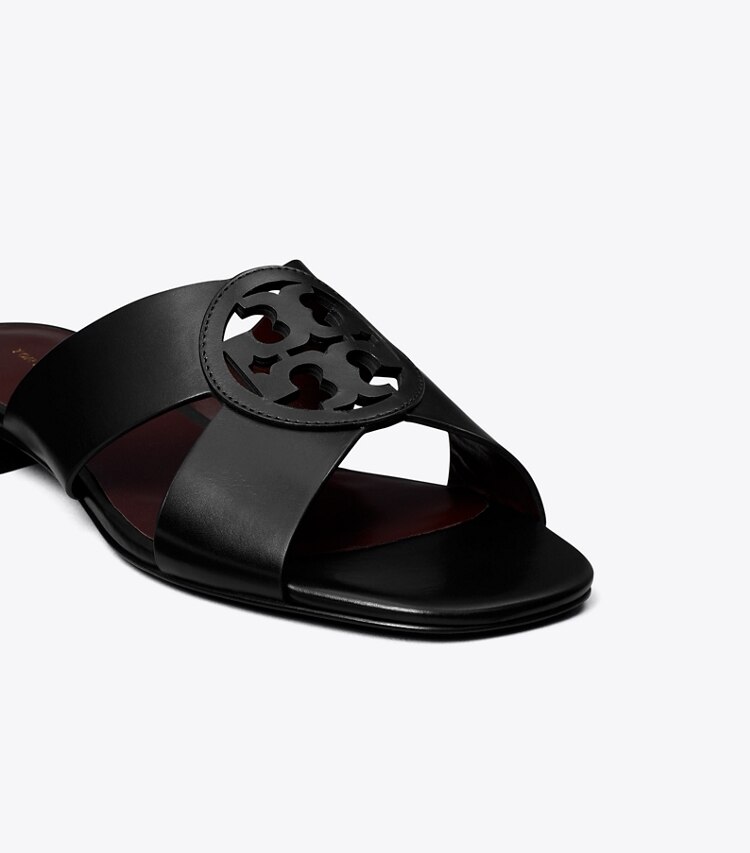 Tory Burch designer sandalen Miller Sandale mit überkreuzten Riemen in PERFECT BLACK detail