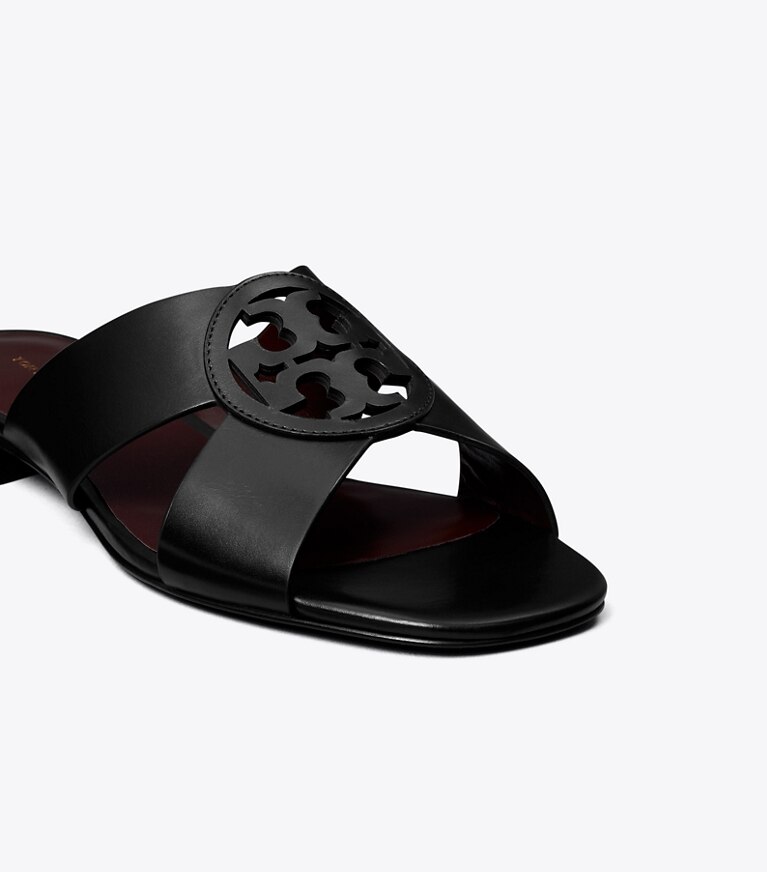 Tory Burch designer sandalen Miller Sandale mit überkreuzten Riemen in PERFECT BLACK angle