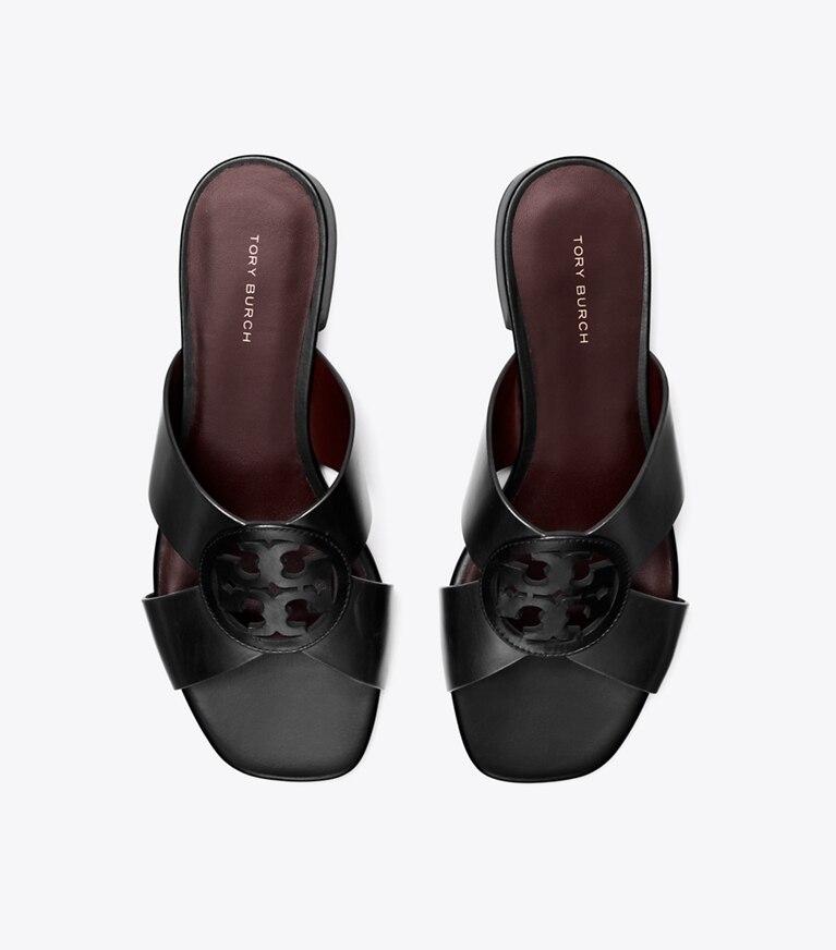 Tory Burch designer sandalen Miller Sandale mit überkreuzten Riemen in PERFECT BLACK angle
