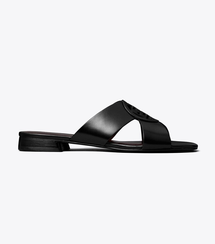 Tory Burch designer sandalen Miller Sandale mit überkreuzten Riemen in PERFECT BLACK side
