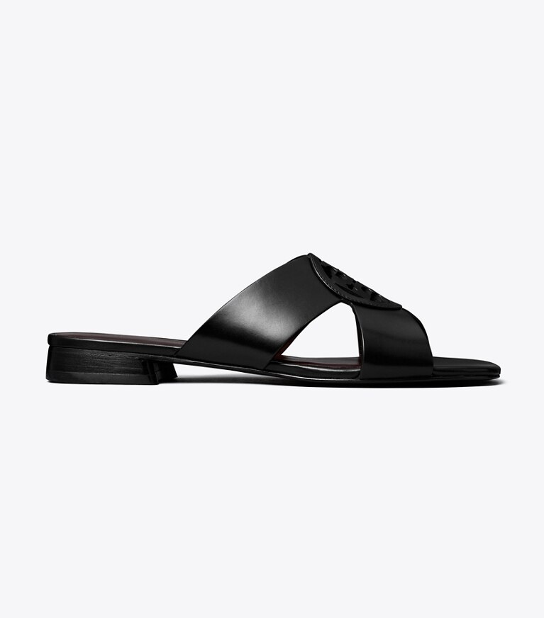 Tory Burch designer sandalen Miller Sandale mit überkreuzten Riemen in PERFECT BLACK angle