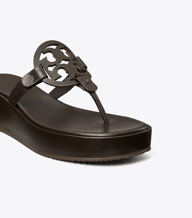 Tory Burch designer sandalen Miller Sandale mit Keilabsatz in COCOA angle