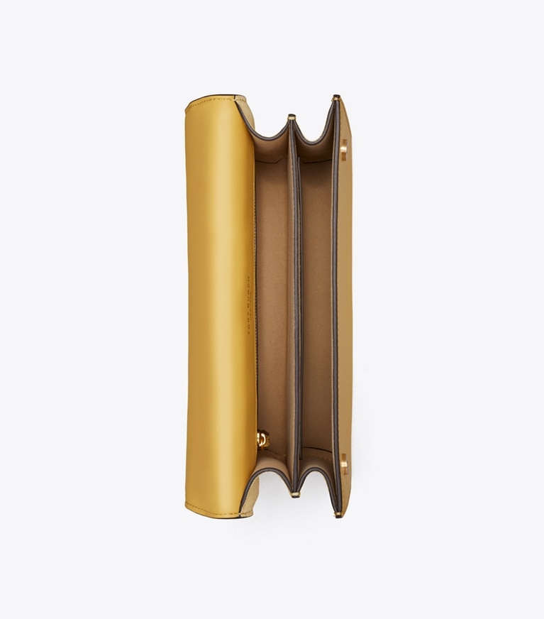 Tory Burch designer schultertaschen Miller Schultertasche in Korbgeflecht-Optik in CORNBREAD angle
