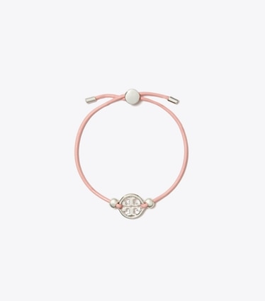 Tory Burch designer armbänder Miller Slider Armband in Tory Silver / Pink front