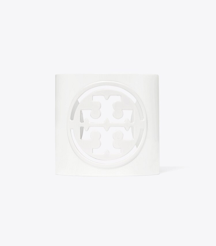 Tory Burch designer bracelets Miller Small Cuff in Optic White front