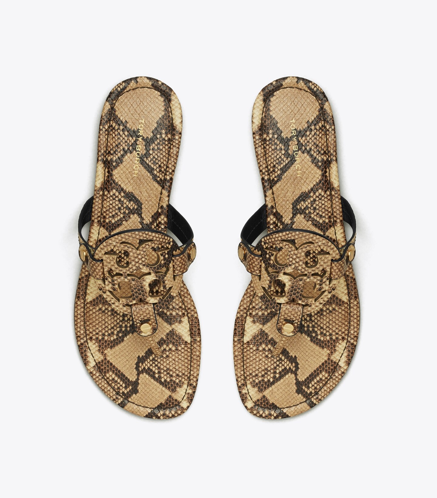 Miller Snake Embossed Leather Sandal