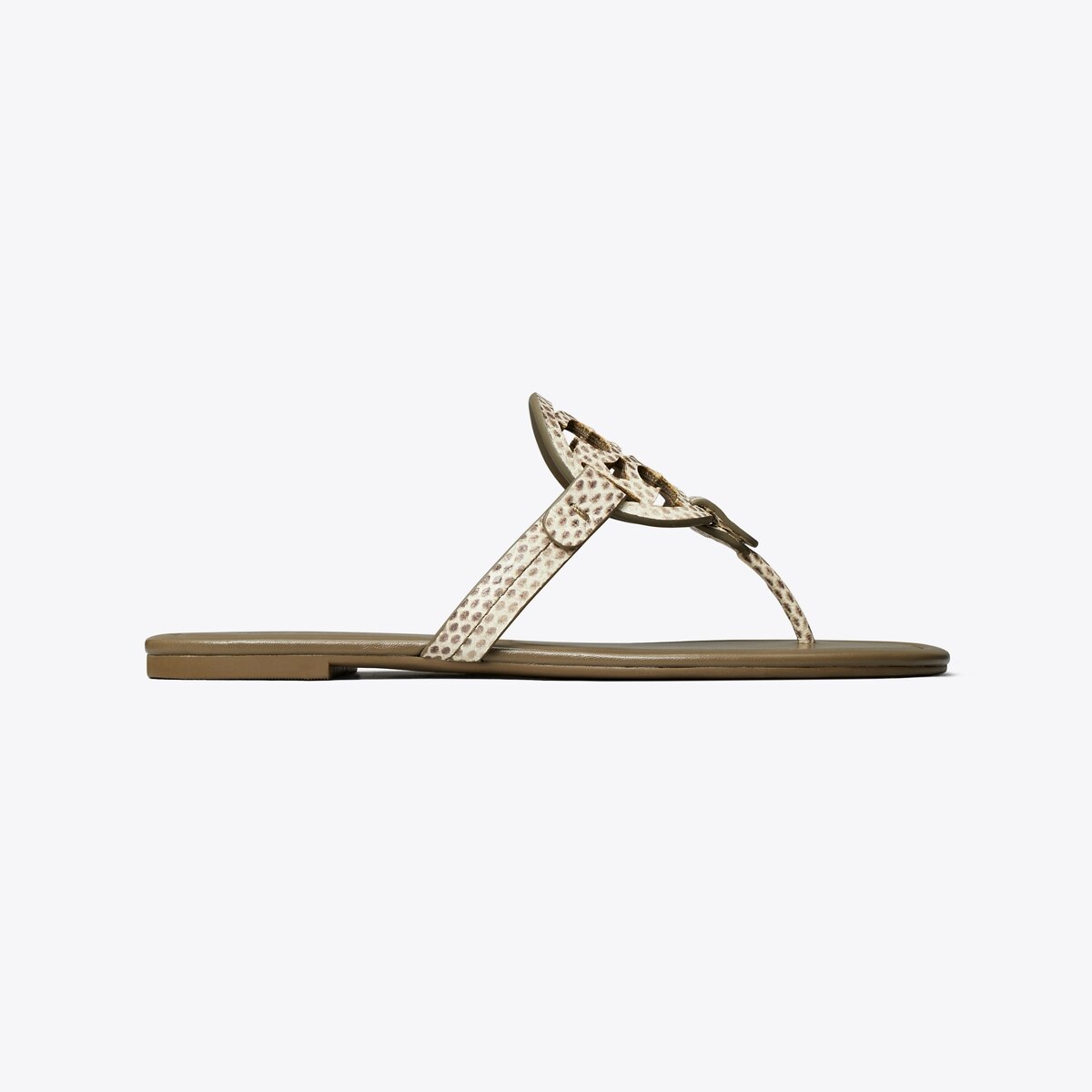 サンダル・ミュール TORY BURCH Ivory Leather Ines Slippers Tory Burch Ladies' Ines Leather Slide Sandal Shoe GARDENIA
