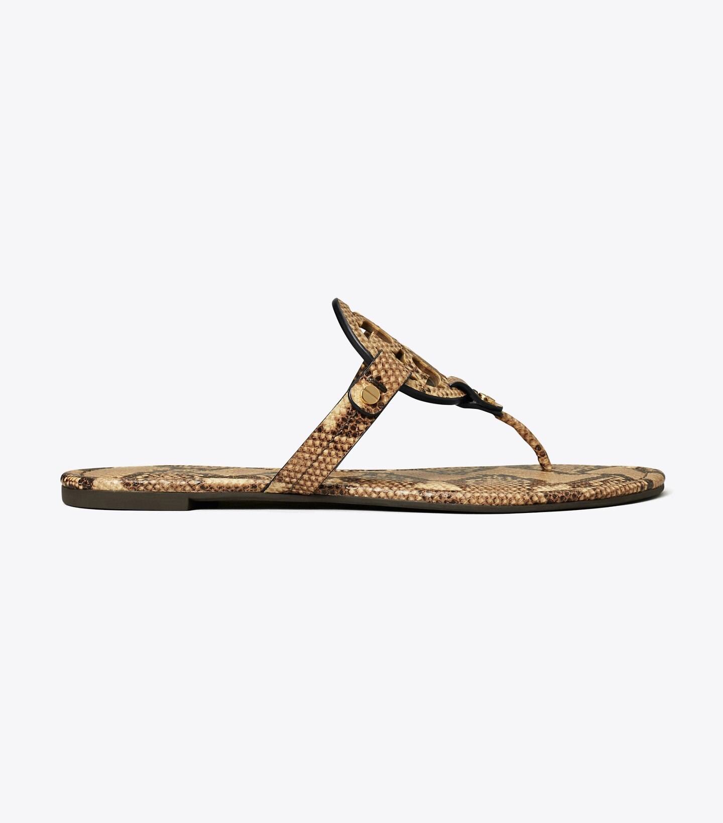 Miller Snake Embossed Leather Sandal