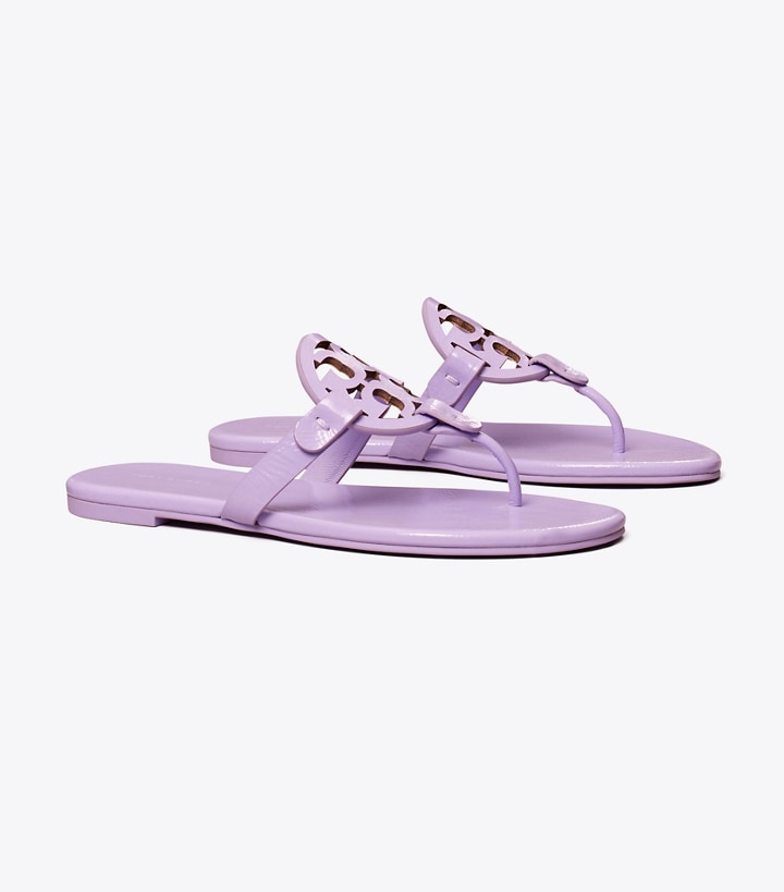 Top 67+ imagen lavender tory burch sandals