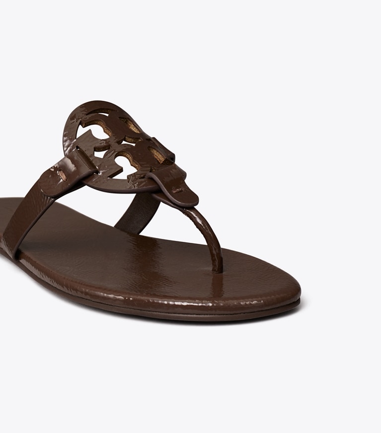 Tory Burch designer sandals Miller Soft Patent Sandal in Coconut angle