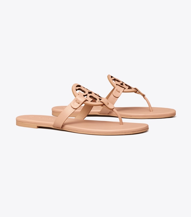 Tory Burch designer sandals Miller Soft Sandal, Narrow in LIGHT SAND angle