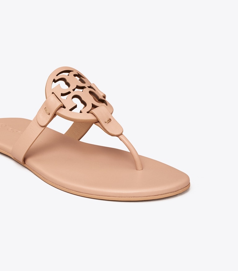 Tory Burch designer sandals Miller Soft Sandal, Narrow in LIGHT SAND angle