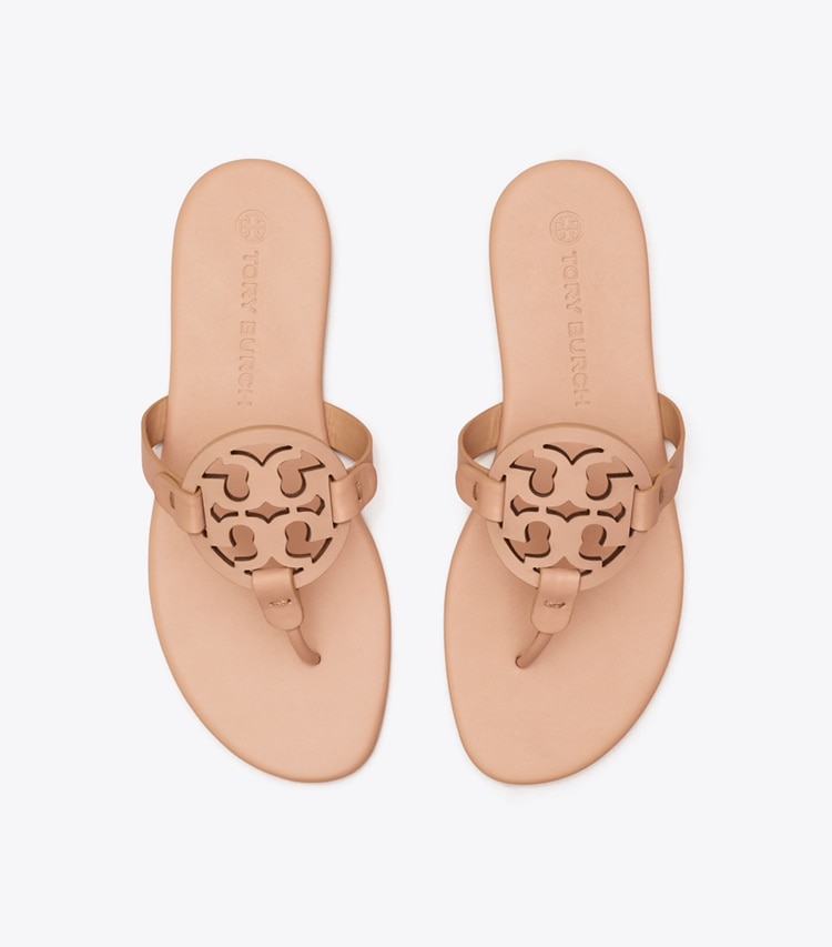 Tory Burch designer sandals Miller Soft Sandal, Narrow in LIGHT SAND overhead