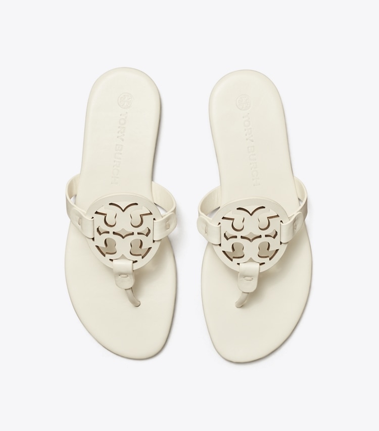 Tory Burch designer sandals Miller Soft Sandal, Narrow in NEW IVORY overhead