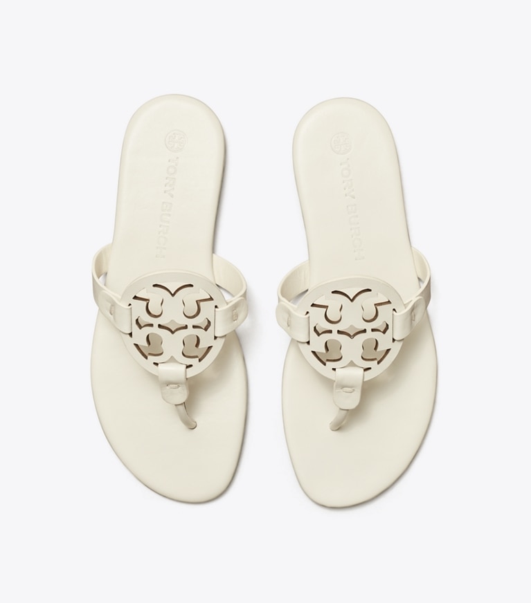 Tory Burch designer sandals Miller Soft Sandal, Narrow in NEW IVORY angle