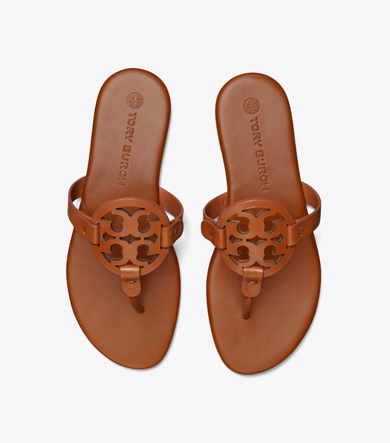 Tory Burch designer sandals Miller Soft Sandal, Narrow in BOURBON MIELE angle