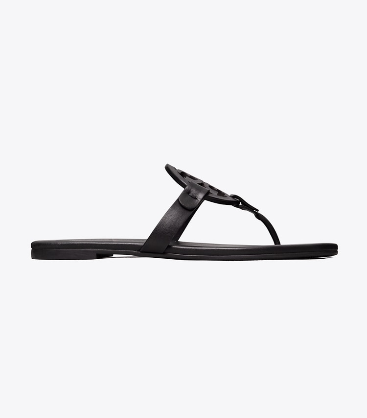 Tory Burch designer sandals Miller Soft Sandal, Narrow in PERFECT BLACK side