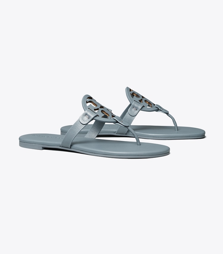Tory Burch designer sandals Miller Soft Sandal in LIGHT BLUE angle