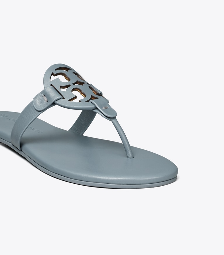 Tory Burch designer sandals Miller Soft Sandal in LIGHT BLUE angle