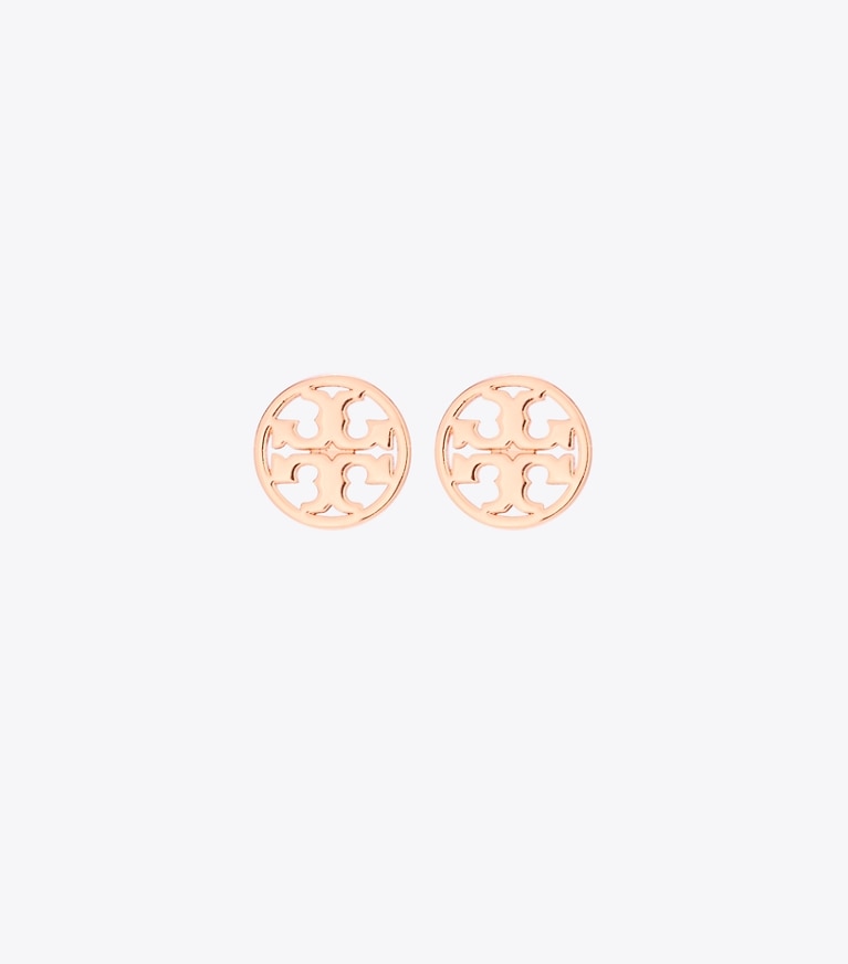 Tory Burch designer earrings Miller Stud Earring in Rose Gold front