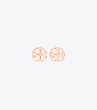 Tory Burch designer イヤリング＆ピアス ミラー スタッズ ピアス in Rose Gold front