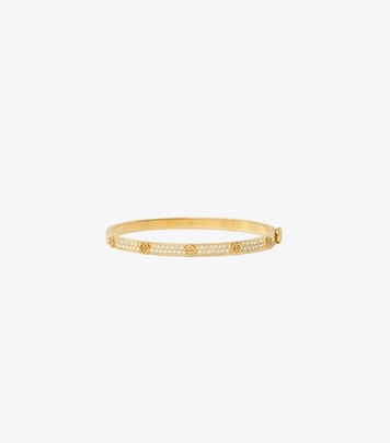 TORY BURCH ブレスレット ELEANOR HINGED CUFF 73878 Eleanor Pavé Hinged Cuff: Women's Jewelry | Bracelets | Tory