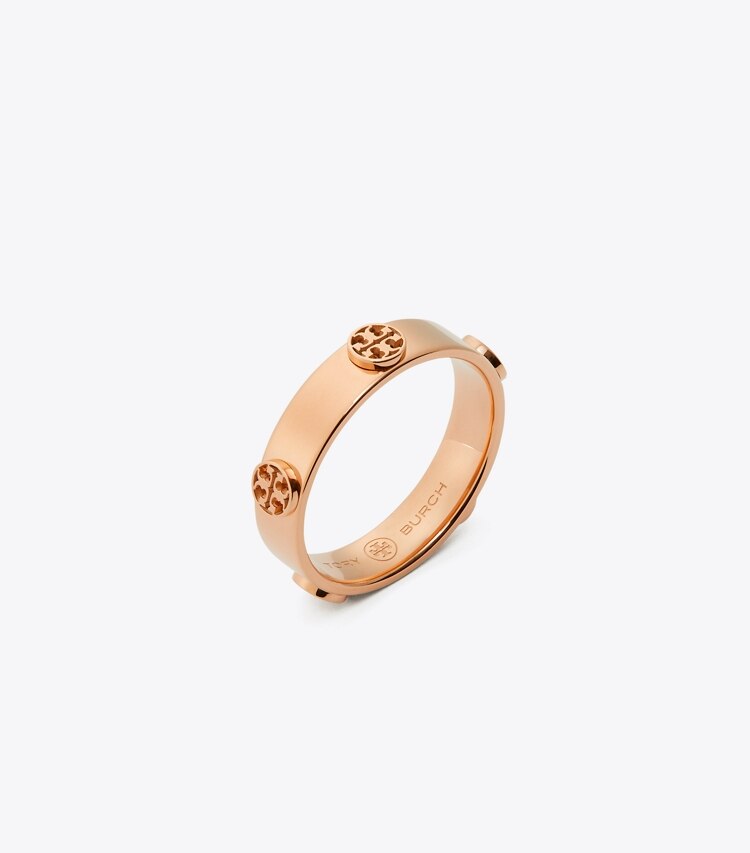 Tory Burch designer rings Miller Stud Ring in Rose Gold angle
