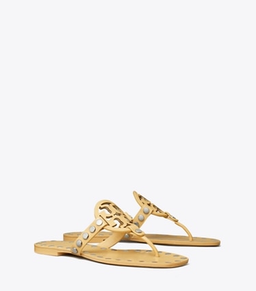 Tory Burch designer sandals Miller Studded Sandal in CANTUCCI / SILVER angle