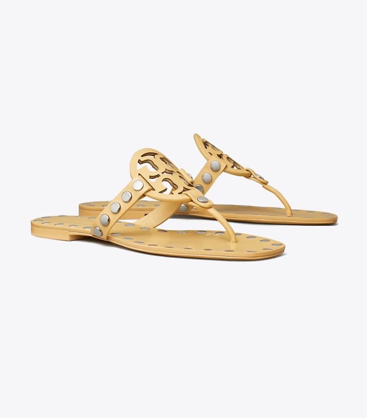 Tory Burch designer sandals Miller Studded Sandal in CANTUCCI / SILVER angle