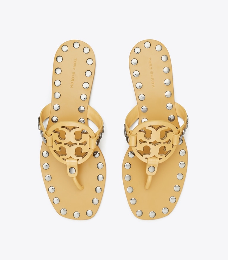 Tory Burch designer sandals Miller Studded Sandal in CANTUCCI / SILVER angle