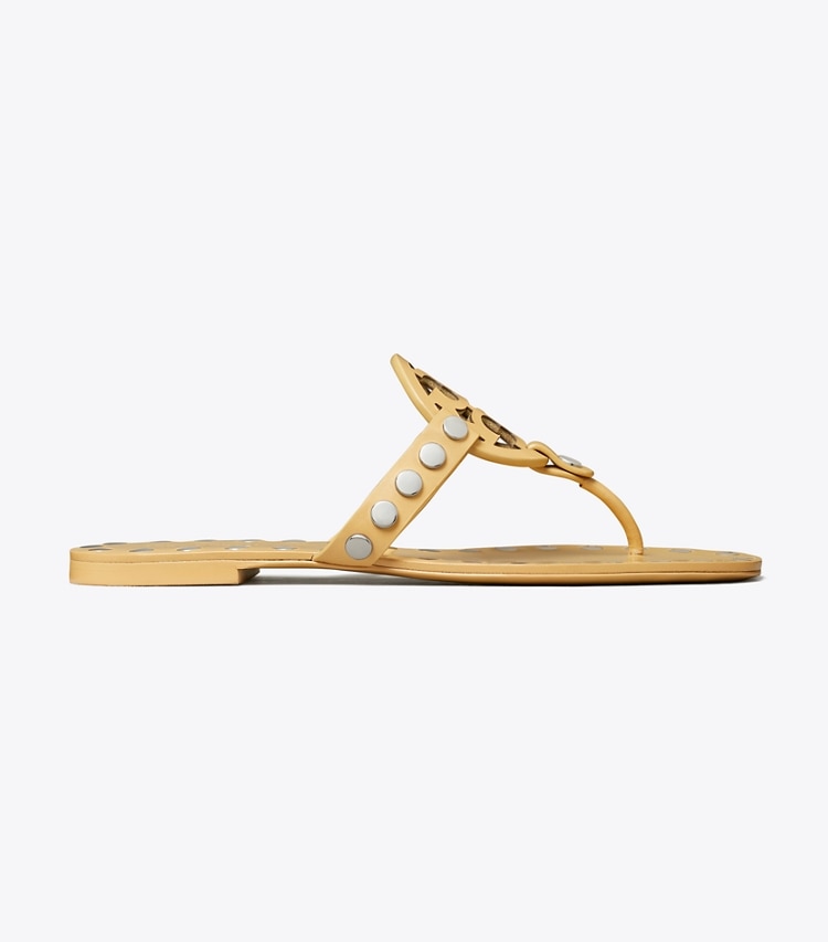 Tory Burch designer sandals Miller Studded Sandal in CANTUCCI / SILVER side